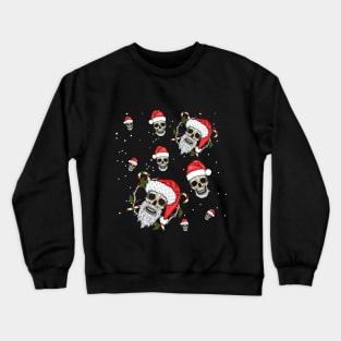 Santa Merry Christmas Skull Crewneck Sweatshirt